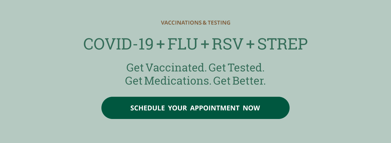 Vaccinations and Testing are available at Kohll's Rx.