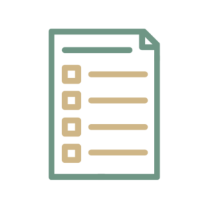 icon of a sheet of paper checklist