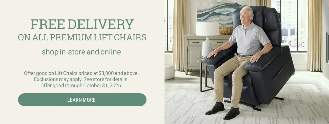 OCTOBER 2026 SALE: FREE DELIVERY on all Premium Lift Chairs
